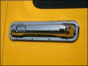 Hummer H3 Billet Chrome Door Handle Surrounds - Set of 5 - by Hi-Tech