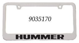 Elite Chrome  HUMMER Logo License Plate Frame