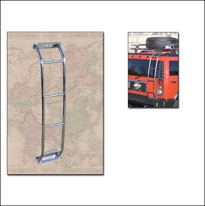 Gobi H2 Stainless Steel polished left side rear door ladder.