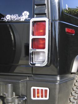 Pro-One Hummer H2 SUV Chrome Billet Taillight Guards