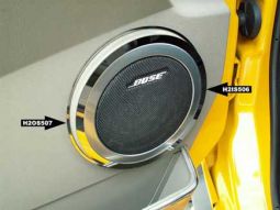 HPW Hummer H2 Stainless Steel Door Inner Speaker Rings 4pc