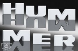 DefenderWorx Hummer H2 Billet Chrome Rear Bumper Letters