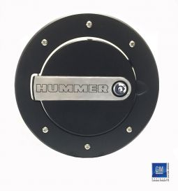 DefenderWorx 03-09 Hummer H2 LOCKING FUEL DOOR - Black Two Tone