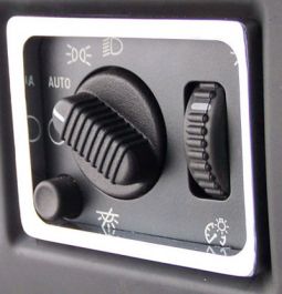 Manticore Hummer H2 Billet Chrome Light Control Panel Bezel