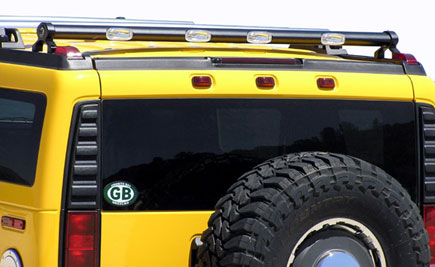 Plus 1 Accessories Hummer H2 & SUT Aero Roof Mounted Rear Light Bar (Black)