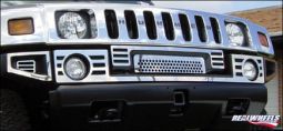 Real Wheels Hummer H2 & SUT Stainless Steel Slotted Front Bumper Overlay Kit