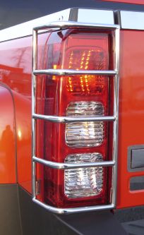 Real Wheels Hummer H3T Stainless Steel Rear Tail Light Guard Set  (Available in Mirror Stainless or
