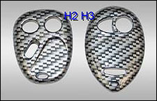 US Speedo Hummer H2 & SUT Silver Carbon Fiber Key Chain FOB