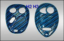 US Speedo Hummer H2 & SUT Blue Carbon Fiber Key Chain FOB