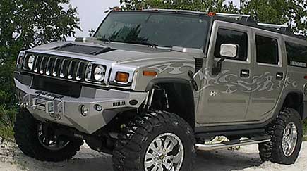 Hummer H2 Front Dakar Winch Bumper by Road Armor 11000B: Hummer Parts Club