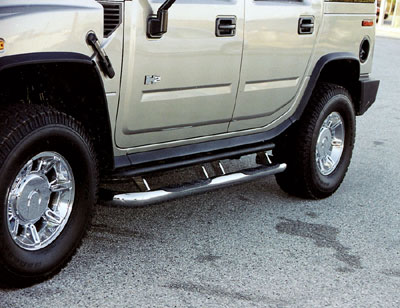 ARIES OFF ROAD Hummer H2 & SUT 3 round stainless steel side