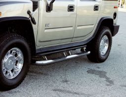 ARIES OFF ROAD Hummer H2 & SUT 3" Round Step Bars (BLACK)