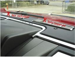 H2 Hummer Smooth Chrome Billet Dash Groove Insert Set