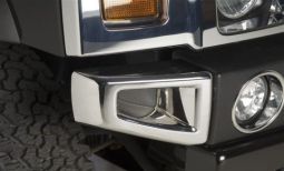 HPC HUMMER H2 CHROME ABS FRONT BUMPER CORNERS