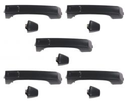 HPW Hummer H3 & H3T Full Replacement Black Door Handle Set ( Set of 5)