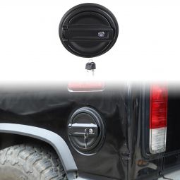 HPC Hummer H2 Black Hybrid Locking Fuel Door With Fuel Inlet Cone - Version 2