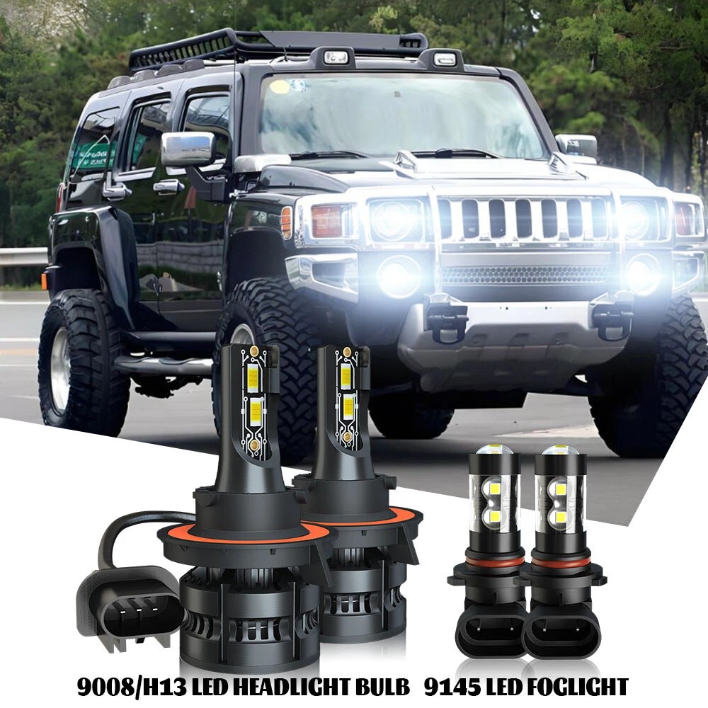 HPC Hummer H3 LED Headlight and Fog Lamp Upgrade System: Hummer
