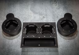 ModMafia Hummer H1 Black Billet Front and Rear Cup Holder Set