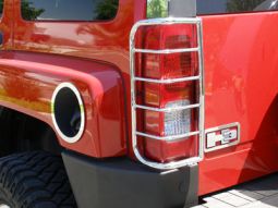 Steel C Hummer H3 Rear Taillight Guards (Stainless Steel)
