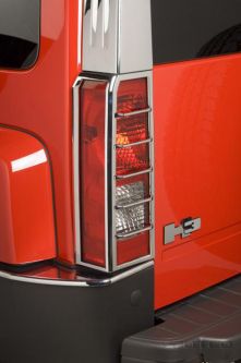 PUTCO H3 CHROME ABS TAIL LIGHT TRIM COVERS