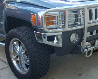 thumbnail interactive-video image 1 of Pair Chrome Rear Bumper Corner Covers – Hummer H3 2006-2010 – Left & Right, ABS 1 of 5