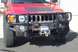 Steel C Hummer H3 & H3T Winch Mount Grille Guard (Black)
