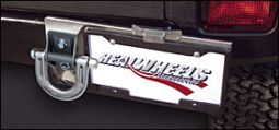 Real wheels Hummer H2 & SUT Stainless Steel Spare Tire Relocation License Plate Bracket with Light