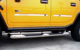 HPW H2 Hummer Logo Stainless Steel Door Panel Inserts (4 Piece Set)
