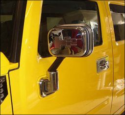 HPC H2 & SUT CHROME H2 LOGO MIRROR COVERS FITS 2003 TO 2005