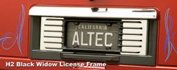 BLACK WIDOW REAR LICENSE FRAME