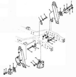 1992 to 2006 AM General Hummer H1 Left Front Upper Spring Seat