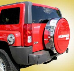 Hummer H3 Master Series Hard Tire Cover with Stainless Steel Ring