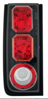 Hummer H2 Crystal Clear Tail lights w/ Bermuda Black Accent (Pair)