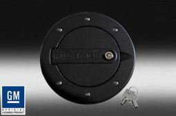 DefenderWorx Hummer H2 & SUT HUMMER Logo Locking Fuel Door - Black