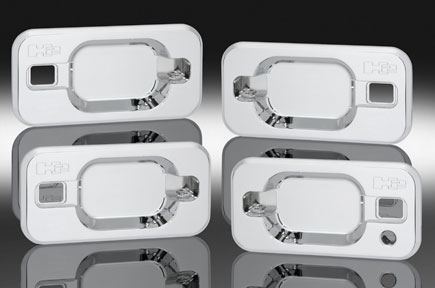 DefenderWorx Hummer H2 & SUT Billet Chrome DOOR BEZEL Set: Hummer