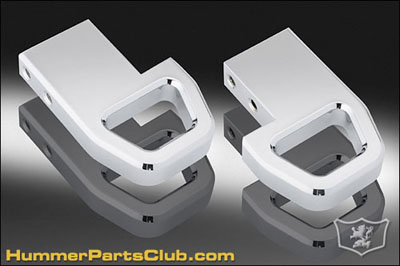 DefenderWorx Hummer H2 & SUT Billet Chrome FRONT TOW HOOK SET