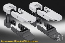 DefenderWorx Hummer H2 & SUT Billet Chrome HOOD LATCHES Smooth