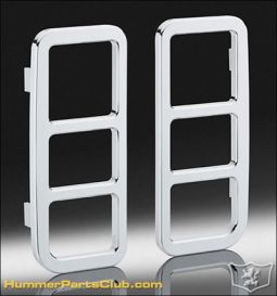 DefenderWorx Hummer H2 Billet Chrome TAIL LIGHT GUARDS