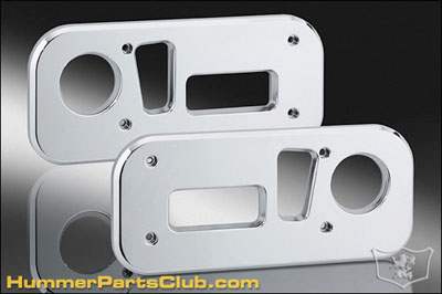 DefenderWorx Hummer H2 & SUT Billet Chrome SEAT CONTROL BEZELS