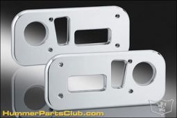 DefenderWorx Hummer H2 & SUT Billet Chrome SEAT CONTROL BEZELS