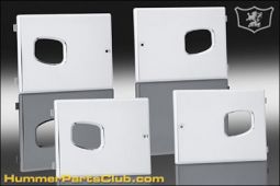 DefenderWorx Hummer H2 & SUT billet Chrome Interior DOOR HANDLE PLATES