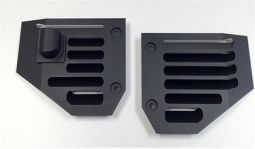H2 SUV & SUT Hummer Black Billet Side Vents Pr