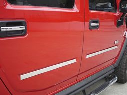 Pro One H2 Hummer Smooth Chrome Billet Outer Door Insert Set