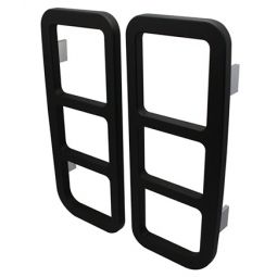 H2 Hummer SUV Black Powder Coated Billet Taillight Guards