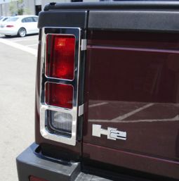 Pro-One Hummer H2 SUT Chrome Billet Taillight Guards, Pr.