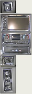 Pro-One Smooth Chrome Billet 6 Piece Dash Trim Set