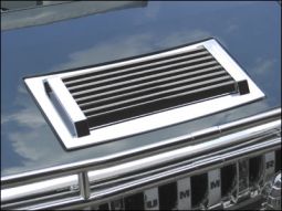 H2 SMOOTH CHROME BILLET LIGHTNING HOOD PANEL INSERT