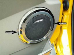 HPW Hummer H2 Stainless Steel Door Outer Speaker Rings 4pc