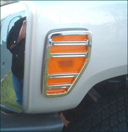 HPC H3 billet chrome side marker light covers