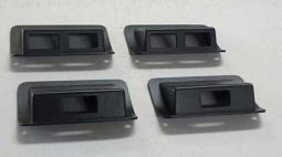 Hummer H1 Cast Aluminum Interior Door Window Switch Bezels - Black - Set of 4